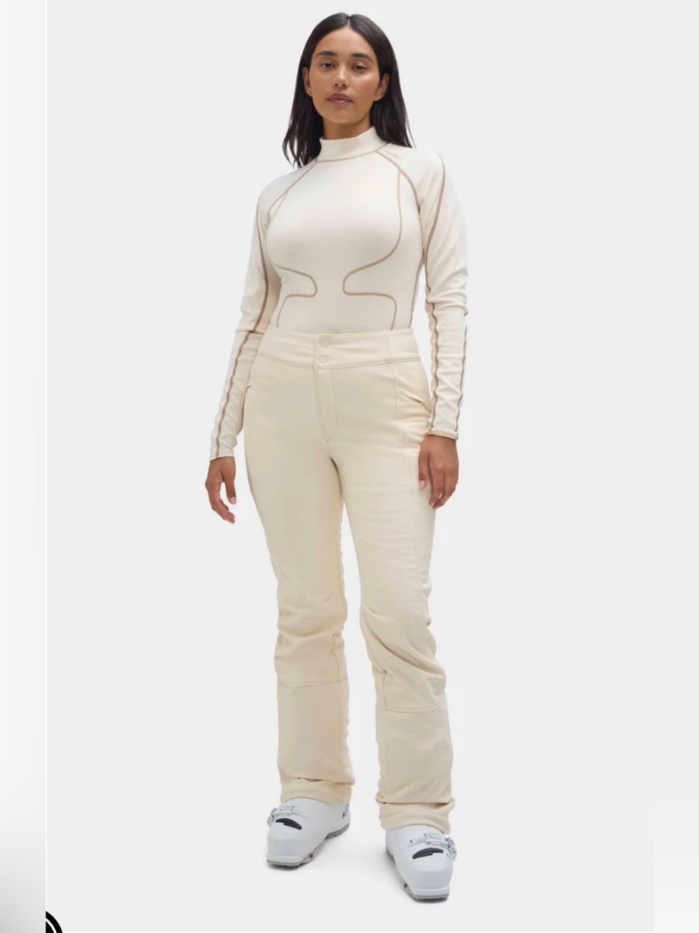*New* Emma Soft Shell Pant in Short Length in Oat Milk